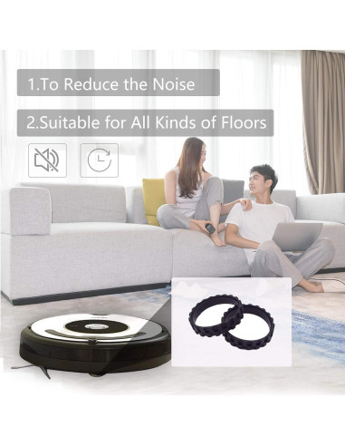 Neumáticos de Reemplazo Garbage Fighter para Roomba 500-900