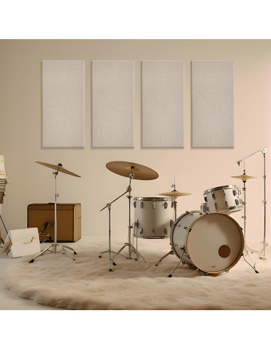4 Paneles Acústicos Aislantes de Sonido 60x30 cm Camel