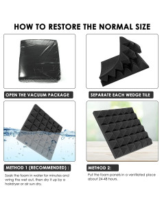 Paneles Acústicos Piramidales YGM 30.48x30.48 cm 50 Densidad 2