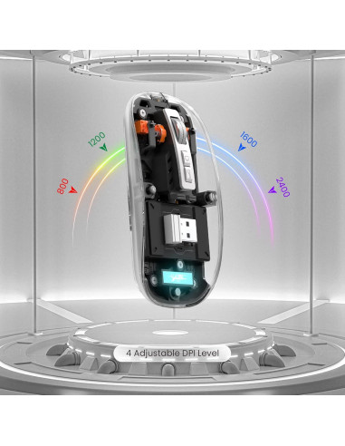 Ratón Inalámbrico A.JAZZ T900 Bluetooth 5.1 Recargable Negro