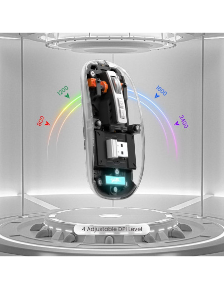 Ratón Inalámbrico A.JAZZ T900 Bluetooth 5.1 Recargable Negro