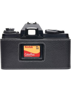 Funda de Cuero Real BolinUS para Cámara Pentax LX - Negro 2