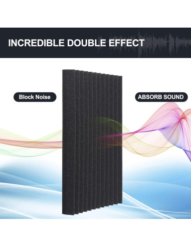 Kit de Paneles Acústicos de Espuma Winllyat 60 Piezas 30x30 cm