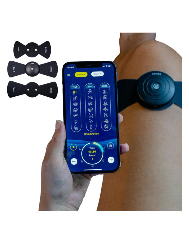 Masajeador TENS y EMS Z-PRO Inalámbrico Bluetooth 27.5x14cm