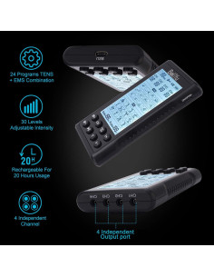 Masajeador TENS Belifu 4 Canales 24 Modos 30 Niveles Negro 2
