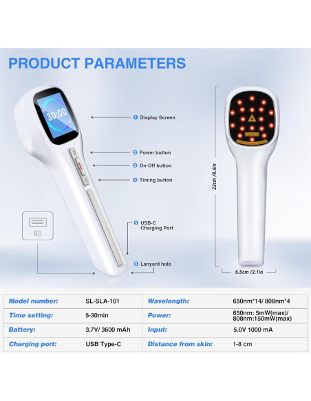 Dispositivo de Terapia con Láser Frío LuxReyan 21.8x5.3 cm