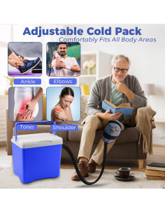 Máquina de Terapia Fría Grande Leadfar para Rodilla - Alivio Postoperatorio Silenciosa y Programable 2