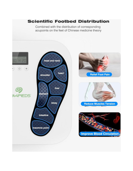 Masajeador de Pies SPA4PIEDS KTR-4012 Recargable TENS/EMS Masajeador de Pies SPA4PIEDS KTR-4012 Recargable TENS/EMS