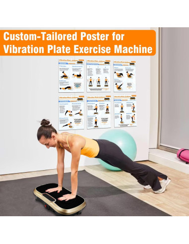 Cartel de Ejercicio BQDQYBS BQ-HB001 para Placa de Vibración