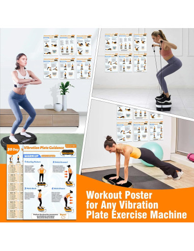 Cartel de Ejercicio BQDQYBS BQ-HB001 para Placa de Vibración