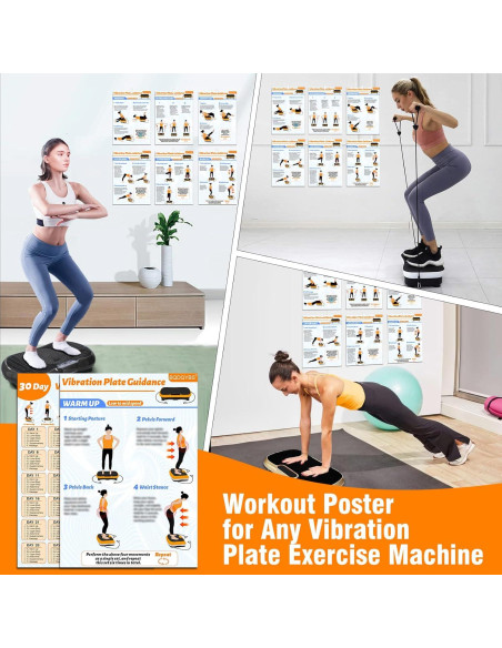 Cartel de Ejercicio BQDQYBS BQ-HB001 para Placa de Vibración