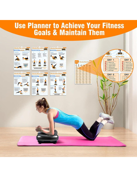 Cartel de Ejercicio BQDQYBS BQ-HB001 para Placa de Vibración