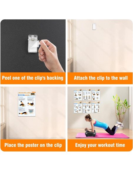 Cartel de Ejercicio BQDQYBS BQ-HB001 para Placa de Vibración