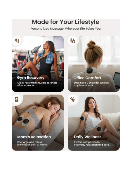 Estimulador Muscular Inalámbrico Mooyee M2 TENS EMS 18 Modos