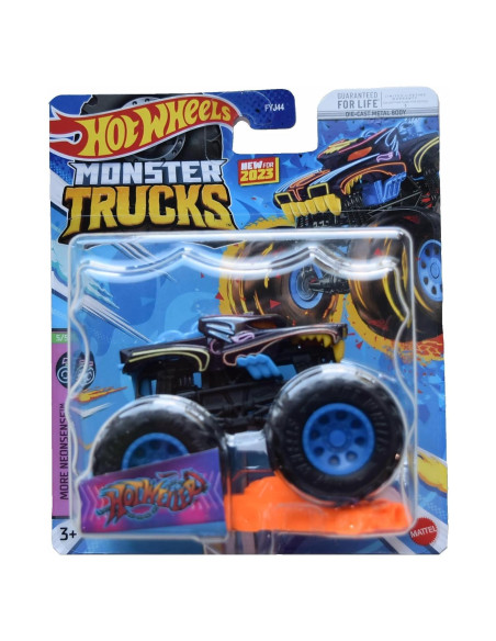 Hot Wheels Monster Trucks Hotweiler 1:64 con Carro Aplastable