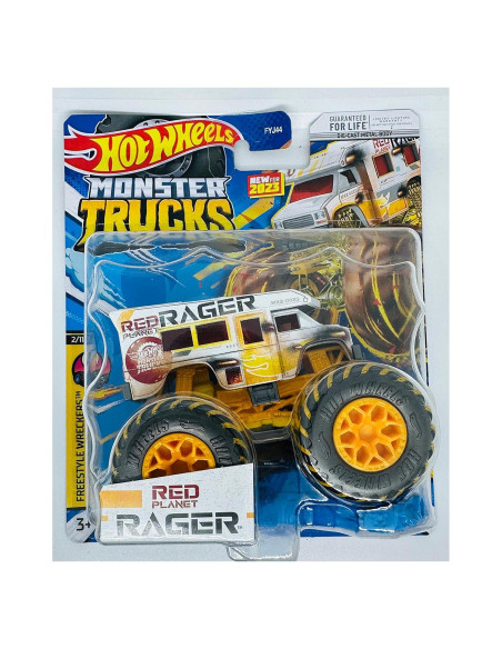 Hot Wheels Monster Trucks Planeta Rager Rojo 1:64 Metal