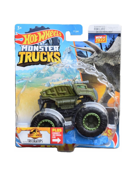 Hot Wheels Monster Trucks Triceratops 1:64 - Camión Coleccionable