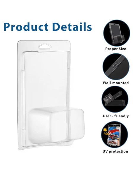 25 Fundas Protectores Hot Wheels KASTUN 1:64 PVC Cristal Claro
