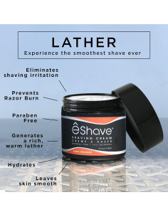 Crema de Afeitar eShave Sándalo Naranja 152g - Suave y Sin Irritación 2