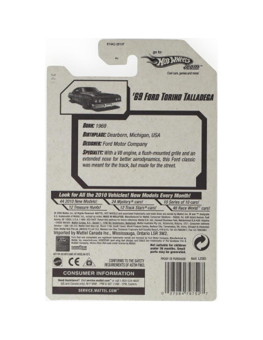 Hot Wheels 2010 Ford Torino Talladega 1:64 Coleccionable