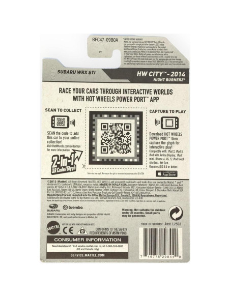 Hot Wheels Subaru WRX STI 1:64 Caza del Tesoro
