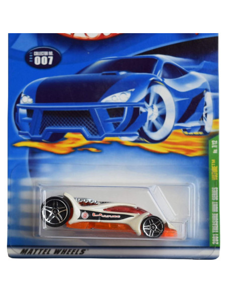 Hot Wheels Buitre 2001 Caza del Tesoro 7/12 Blanco/Naranja
