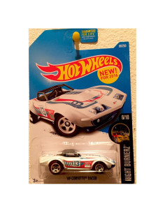 Hot Wheels 2016 Noche Burnerz 69 Corvette Racer Blanco 1:64