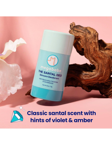 Desodorante Natural Megababe Santal 73.9 g - 72 Horas Sin Aluminio