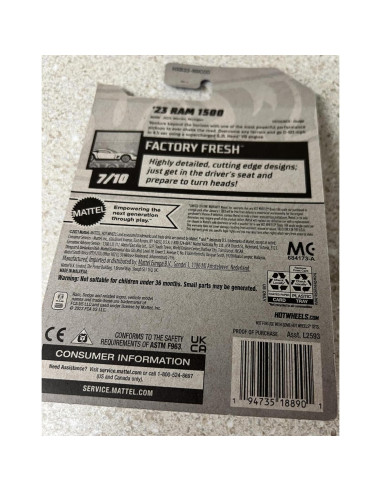 Hot Wheels Ram 1500 2024 Escala 1:64 Metal Mattel