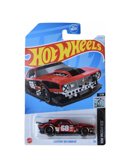 Coche de Juguete Matchbox Camaro Personalizado '68 - Rojo/Negro