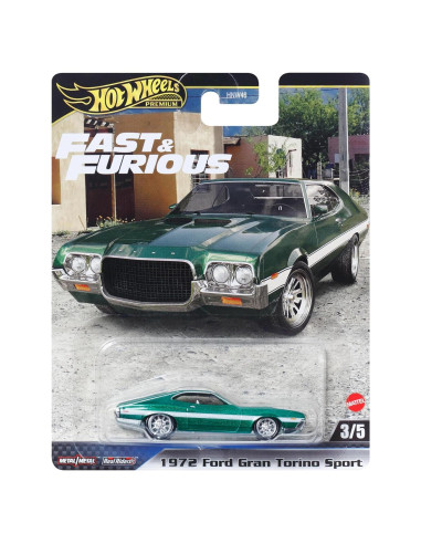 Hot Wheels Premium 1972 Ford Gran Torino Sport Verde 1:64