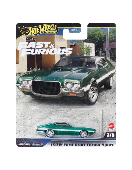 Hot Wheels Premium 1972 Ford Gran Torino Sport Verde 1:64