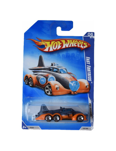Coche Hot Wheels Fortaleza Rápida 1:64 Metal Naranja
