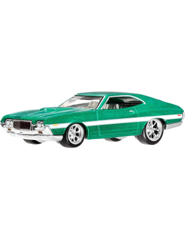 Hot Wheels Premium 1972 Ford Gran Torino Sport Verde 1:64