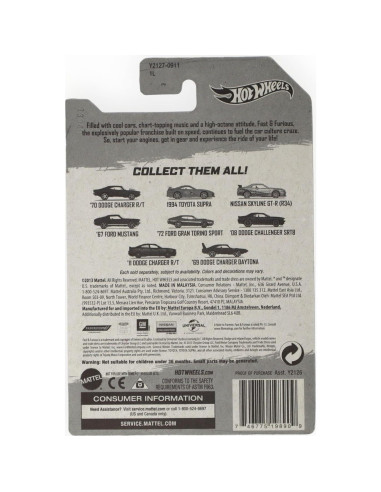 Hot Wheels '70 Dodge Charger R/T Edición Limitada 1:64 Mattel