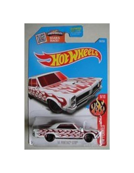 Hot Wheels '65 Pontiac GTO H.W. Flames Blanco/Rojo 1:64