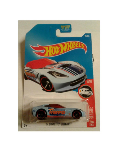 Hot Wheels Coche de Metal 2017 Corvette Stingray Azul 1:64