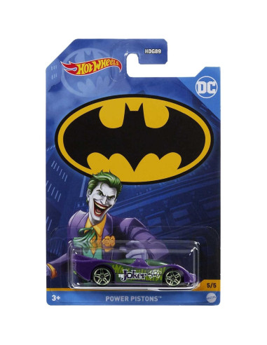 Auto Hot Wheels Batman Joker Pistones de Poder 1:64