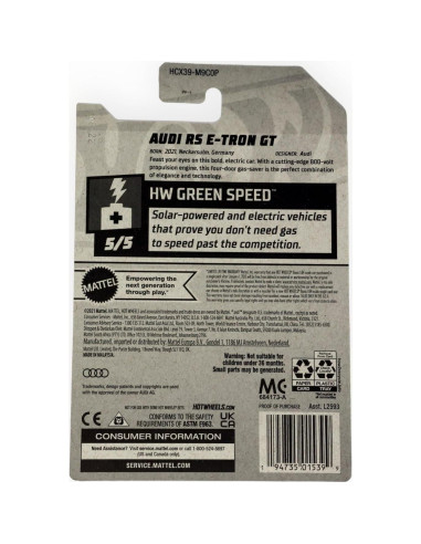 Hot Wheels Audi RS E-TRON GT 2022 Escala 1:64 Nuevo Sellado
