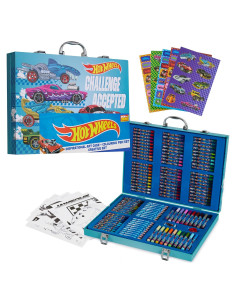 Set de Arte Hot Wheels 130 Piezas para Niños 4-12 Años