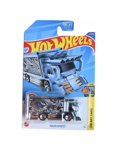 Hot Wheels Raijin Express 1:64 Mattel Art Cars Plata/Azul