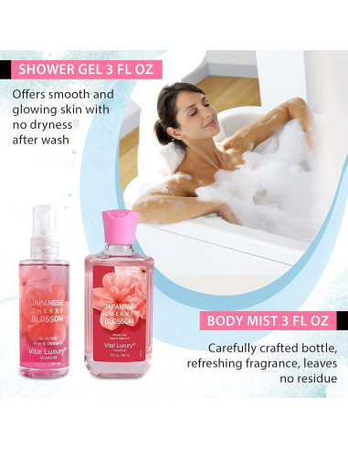 Kit de Baño y Cuerpo Vital Luxury 3x88ml Cereza Japonesa