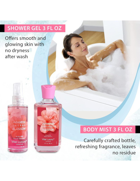 Kit de Baño y Cuerpo Vital Luxury 3x88ml Cereza Japonesa