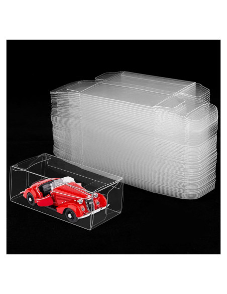 120 Cajas de Exhibición Transparentes 1/64 Hlimior para Modelos