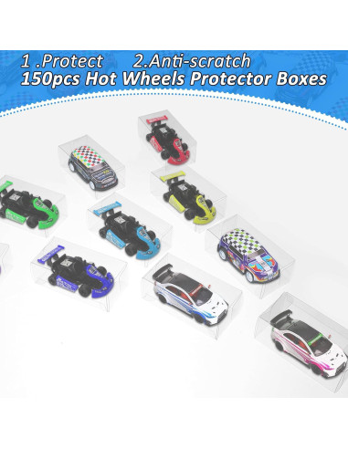 120 Cajas de Exhibición Transparentes 1/64 Hlimior para Modelos