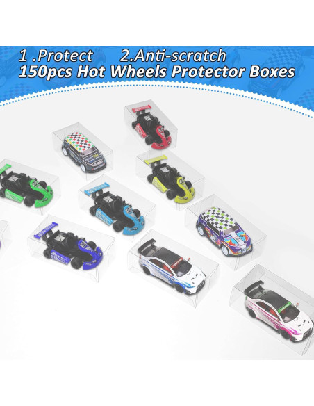 120 Cajas de Exhibición Transparentes 1/64 Hlimior para Modelos