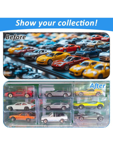 120 Cajas de Exhibición Transparentes 1/64 Hlimior para Modelos