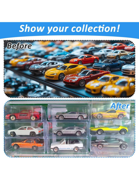 120 Cajas de Exhibición Transparentes 1/64 Hlimior para Modelos