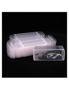 100 Cajas de Exhibición Transparentes PVC 40x30x82mm Hot Wheels