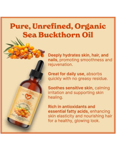 Aceite de Espino Marino 118ml Natural Born Oils Prensado en Frío 2